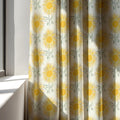 Sunflower Linen Curtain Panel - Yellow Floral Print, Custom Size - Image 3