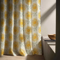 Sunflower Linen Curtain Panel - Yellow Floral Print, Custom Size - Image 4