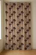 Floral Linen Curtain Panel: Taupe Botanical Print, Custom Size - Image 6