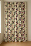 Pink Floral Linen Curtain Panel - Vintage Cottage Style - Image 7