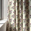 Pink Floral Linen Curtain Panel - Vintage Cottage Style - Image 4