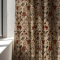 Vintage Botanical Linen Curtains: Rustic Floral Farmhouse Drapes for Living Room & Bedroom Decor - Image 3