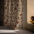 Vintage Botanical Linen Curtains: Rustic Floral Farmhouse Drapes for Living Room & Bedroom Decor - Image 5