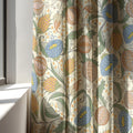 Art Nouveau Linen Curtain Panel: Botanical Seed Pod Print - Image 3