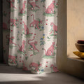 Leopard Linen Curtain Panel: Pink Cheetah Floral Print, Custom Drapery - Image 4