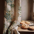 Heron Botanical Linen Curtain: Watercolor Bird Print, Neutral Nature Drapery - Image 3