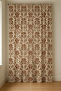 Floral Linen Curtain Panel - Brown Botanical Print, Custom Drapery - Image 5