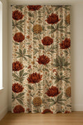 Floral Linen Curtain Panel – Mustard Botanical William Morris Style - Image 7