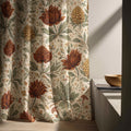 Floral Linen Curtain Panel – Mustard Botanical William Morris Style - Image 4
