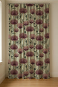 Allium Floral Linen Curtain Panel, Dusty Pink Botanical Boho Drape, Garden Flower Print - Image 6