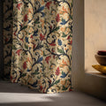 Linen Curtain Panel: Vintage Damask Floral Print, Optional Blackout - Image 4