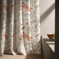 Dragonfly Floral Linen Curtain Panel, Terracotta Boho Drape, Nature Insect Print - Image 6