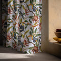 Linen Curtain Panel: Tropical Toucan Bird, Botanical Print - Image 4
