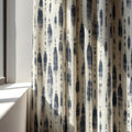 Indigo Shibori Linen Curtain Panel - Coastal Modern Drape - Image 3