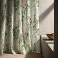 Foxglove Botanical Linen Curtain Panel, Sage Green Watercolor Boho Drape, Garden Stem Print - Image 6