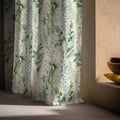 Foxglove Botanical Linen Curtain Panel, Sage Green Watercolor Boho Drape, Garden Stem Print - Image 5