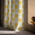 Sunflower Linen Curtain Panel - Yellow Floral Print, Custom Size - Image 6