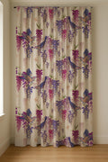 Linen Curtain Panel: Wisteria Bird Print, Custom Size Drapes - Image 5