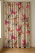 Floral Linen Curtain Panel: Watercolor Blush Pink Botanical Drapes - Image 6