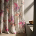 Floral Linen Curtain Panel: Watercolor Blush Pink Botanical Drapes - Image 5