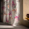 Floral Linen Curtain Panel: Watercolor Blush Pink Botanical Drapes - Image 4