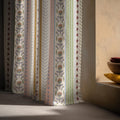 Floral Stripe Linen Curtain Panel - Custom Size Drapes - Image 4