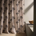 Floral Linen Curtain Panel: Taupe Botanical Print, Custom Size - Image 5