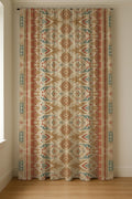 Linen Curtain Panel: Ikat Stripe, Southwest Tribal Print - Image 6