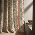 Linen Curtain Panel: Ikat Stripe, Southwest Tribal Print - Image 5