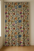William Morris Linen Curtain Panel, Colorful Tulip Vine Boho Drape, Folk Floral Garden Print - Image 7