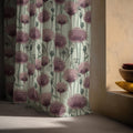 Allium Floral Linen Curtain Panel, Dusty Pink Botanical Boho Drape, Garden Flower Print - Image 4