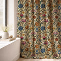 William Morris Linen Curtain Panel, Colorful Tulip Vine Boho Drape, Folk Floral Garden Print - Image 4