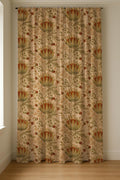 William Morris Artichoke Linen Curtain Panel, Earthy Green Boho Drape, Folk Floral Vine Print - Image 7