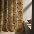 William Morris Artichoke Linen Curtain Panel, Earthy Green Boho Drape, Folk Floral Vine Print - Image 6