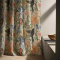Blackbird Wildflower Linen Curtain Panel, Colorful Boho Drape, Garden Bird Floral Print - Image 6