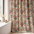 Bouquet Ribbon Linen Curtain Panel, Pink Floral Boho Drape, Garden Posy Botanical Print - Image 4