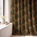 William Morris Artichoke Linen Curtain Panel, Dark Boho Drape, Folk Floral Berry Print - Image 4