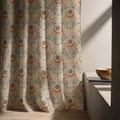 Celestial Moon Sun Linen Curtain Panel, Terracotta Boho Drape, Mystic Star Crescent Print - Image 5