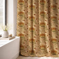 William Morris Artichoke Linen Curtain Panel, Earthy Green Boho Drape, Folk Floral Vine Print - Image 4