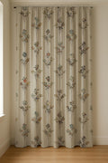 Wildflower Stem Linen Curtain Panel, Natural Beige Boho Drape, Delicate Botanical Sprig Print - Image 7
