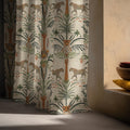 Leopard Jungle Linen Curtain Panel, Earthy Boho Drape, Safari Palm Tree Animal Print - Image 5