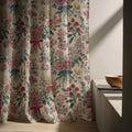 Bouquet Ribbon Linen Curtain Panel, Pink Floral Boho Drape, Garden Posy Botanical Print - Image 6