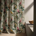 Tropical Parrot Linen Curtain Panel, Colorful Bird Boho Drape, Jungle Leaf Nature Print - Image 6
