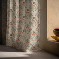 Celestial Moon Sun Linen Curtain Panel, Terracotta Boho Drape, Mystic Star Crescent Print - Image 4