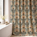 Art Nouveau Linen Curtain Panel: Vintage Floral Botanical Drapes in Soft Sage and Blush - Image 6