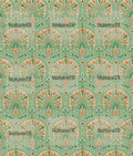 Ottoman Tulip Linen Curtain Panel, Mint Green Boho Drape, Mughal Medallion Floral Print - Image 3