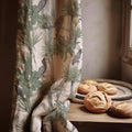 Tropical Bird Linen Curtain Panel: Jungle Botanical Drapes for Exotic Cottage Decor - Image 2
