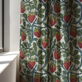 Strawberry Linen Curtain Panel: Vintage Botanical Fruit Drapes in Cottage Farmhouse Style - Image 5