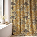 Vintage Landscape Linen Curtain Panel: Nature Tree Toile Drapes in Warm Neutral Tones - Image 3