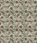 Paisley Leaf Linen Curtain Panel, Red Teal Boho Drape, Indian Vine Block Print - Image 3